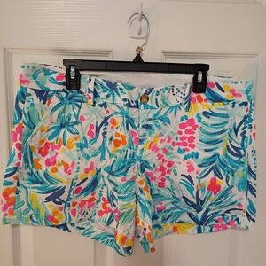 Lilly Pulitzer Tropical Print Women's Shorts EUC 14